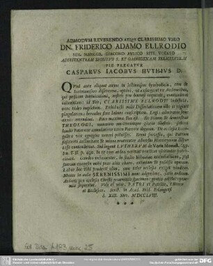 Quod ante aliquot annos in lectionibus symbolicis, ...