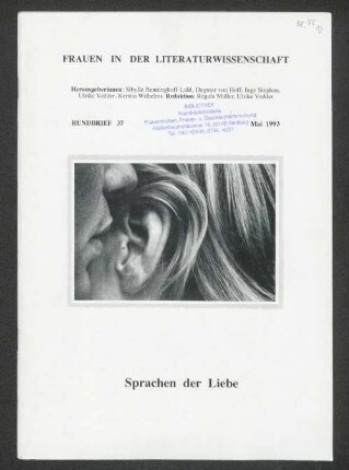 Rundbrief 37 Mai 1993