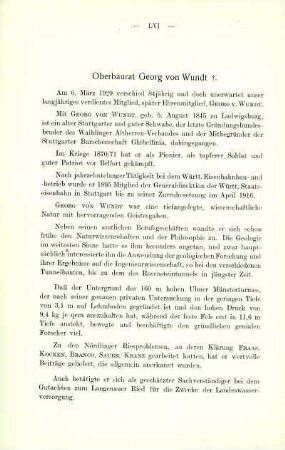 Oberbaurat Georg von Wundt ✝