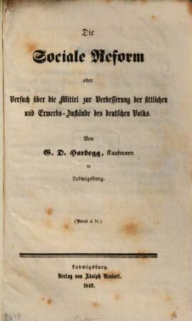 Die soziale Reform