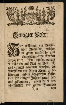 Geneigter Leser.