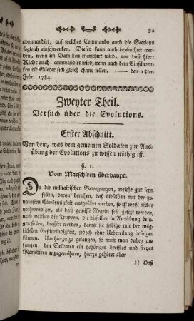 Zweyter Theil. Versuch über die Evolutions.
