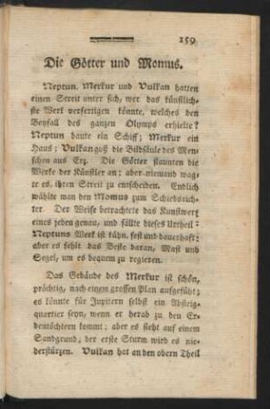 Die Götter und Momus.