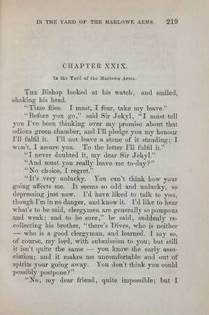 Chapter XXIX. In the yard of the Marlowe arms