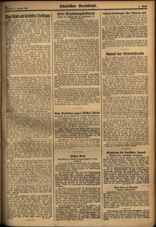 Zweite Ausgabe vom Mittwoch, den 15. Januar 1936.