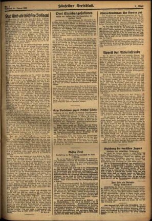 Zweite Ausgabe vom Mittwoch, den 15. Januar 1936.