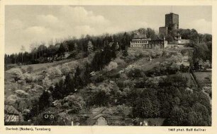 Postkartenalbum mit Motiven von Durlach. "Durlach (Baden), Turmberg"