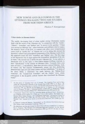 New Towns And Old Towns In The Ottoman Balkans Two Case Studies From Northern Greece Phokion P. Kotzageorgis