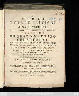 De Vitrico Tvtore Privigni Minvs Svspecto