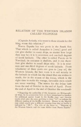 Relation of the Western Islands called Filipinas