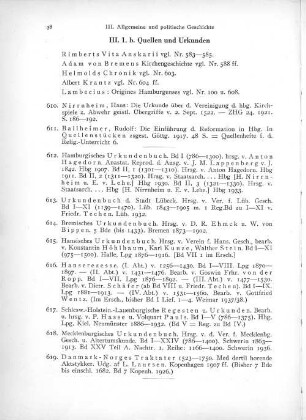III. 1.b. Quellen und Urkunden