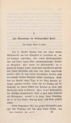 553-572 Zur Chronologie der Gefangenschaft Pauli