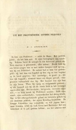 Uit het prentenboek zonder prenten van H. C. Andersen