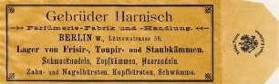 GEBRÜDER HARNISCH - PAPIER- KAMMTASCHE