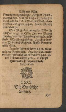 Die Deudsche Litaney.