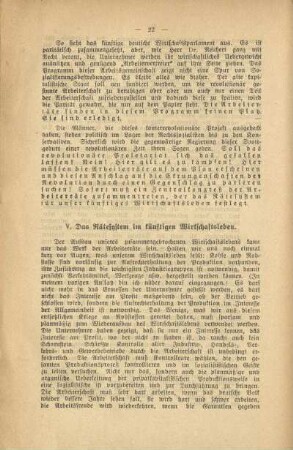 V. Das Rätesystem im künftigen Wirtschaftsleben
