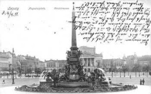 Leipzig: Augustusplatz ; Mendebrunnen