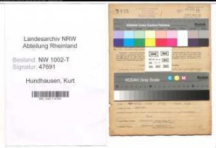Entnazifizierung Kurt Hundhausen , geb. 09.08.1909 (Elektromeister)