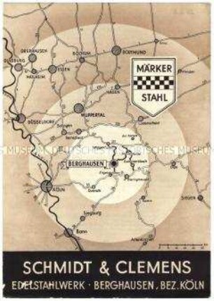 Werbeschrift über das Stahlwerk und dessen Stahlangebote
