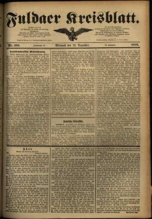 Ausgabe vom Mittwoch, den 12. Dezember 1906.