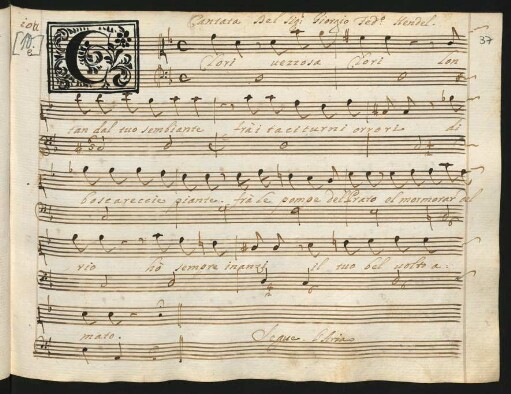 Clori vezzosa Clori; S, bc; HWV 95