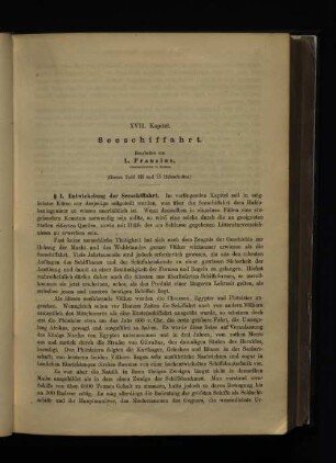 XVII. Kapitel. Seeschiffahrt.