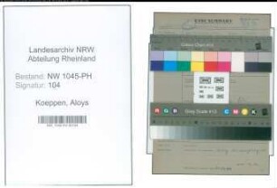 Entnazifizierung Aloys Koeppen , geb. 00.00.0000 (Arzt)