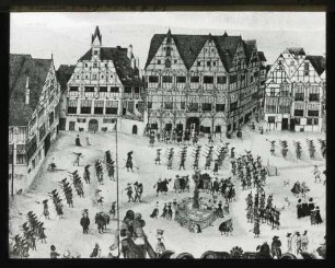 Münsterplatz mit alten Fachwerk