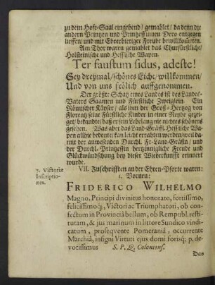 7. Victoriae Inscriptiones
