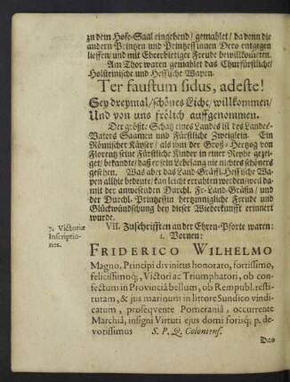 7. Victoriae Inscriptiones