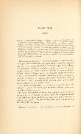Chapitre II. Moeurs