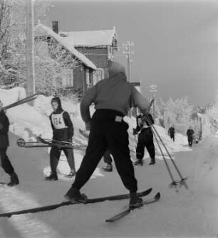 Pioniere beim Wettkampf im Skilanglauf : Pioniere beim Skilanglauf