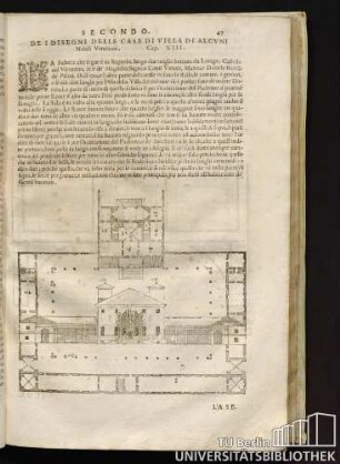 De i disegni dellle case di villa Alcuni nobili venetiani Cap. XIIII