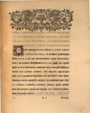 Pro iureconsultis, qui litteras humaniores contemnunt, ad Virum consultissimum Ioh. Augustum Bachium, artium magistrum, iuris utriusque doctorem recens creatum epistola