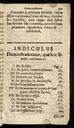 407-407a, Indiculus Demonstrationum, quae hoc libello continentur. Errata.