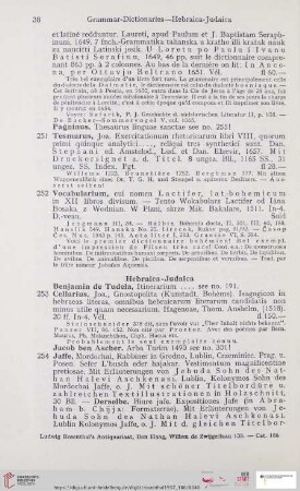 Hebraica-Judaica (Nr. 253 - 256)