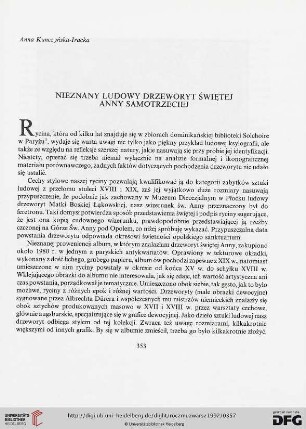 36: Nieznany lodowy drzeworyt świętej Anny Samotrzeciej