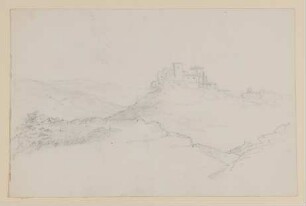 Landgut auf einem Hügel [lose einliegendes Blatt aus Maximiliane von Arnims Skizzenbuch mit Motiven aus Wiepersdorf und Rügen]