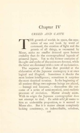 Chapter IV. Creed and caste