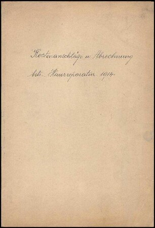 Kostenanschläge und Abrechnung