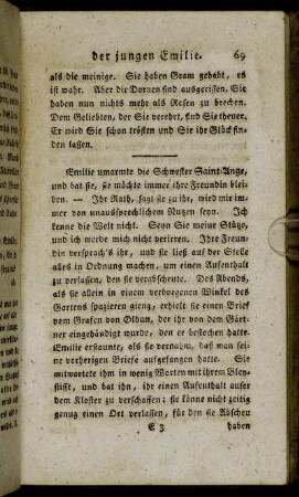 [Die Leiden der jungen Emilie.]
