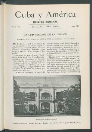 La Universidad de la Habana.