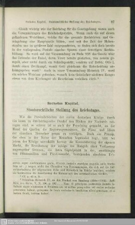 Sechstes Kapitel. Staatsrechtliche Stellung des Reichstages