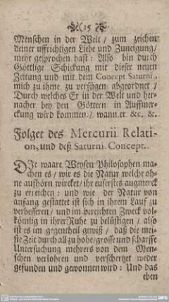 Folget des Mercurii Relation, und deß Saturni Concept.