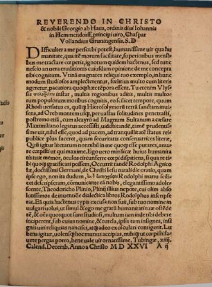 Longe elegantissima oratio de natiuitate Christi, a Rodolpho Agricola Heydelbergae dicta : Ann a Christo nato M. C C C C. LXXXVI.