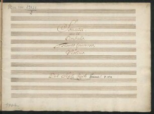 Sonaten; cemb, vl, fl; A-Dur