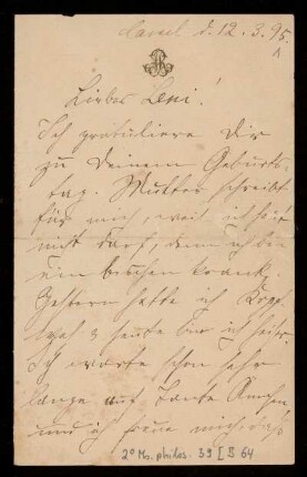 Brief von Franz Rosenzweig und Adele Rosenzweig an Helene Frank