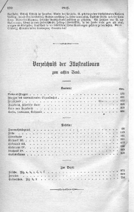 Verzeichnis der Illustrationen zum achten Band.