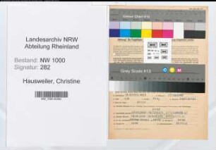 Entnazifizierung Christine Hausweiler, geb. 28.10.1921 ()