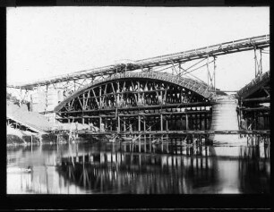 Neckarbrücke Hochberg, Lehrgerüst